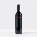 A bottle of SALDO Zinfandel California red wine, featuring a dark glass bottle with a red and black label, on a solid white background.