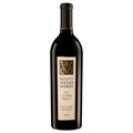 A bottle of Mount Veeder Winery 2022 Estate Merlot red wine, featuring a dark glass bottle with a beige and gold label, set against a plain white background.