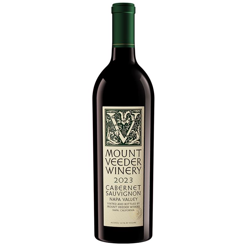 Mount Veeder Winery 2023 Napa Valley Cabernet Sauvignon bottle with 50th anniversary label 