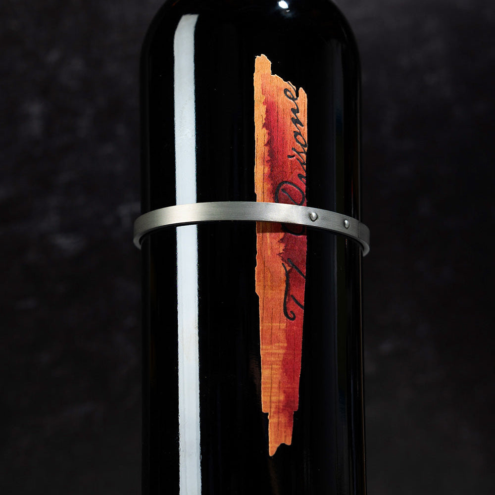 Close up shot of The Prisoner Sliver red blend bottle
